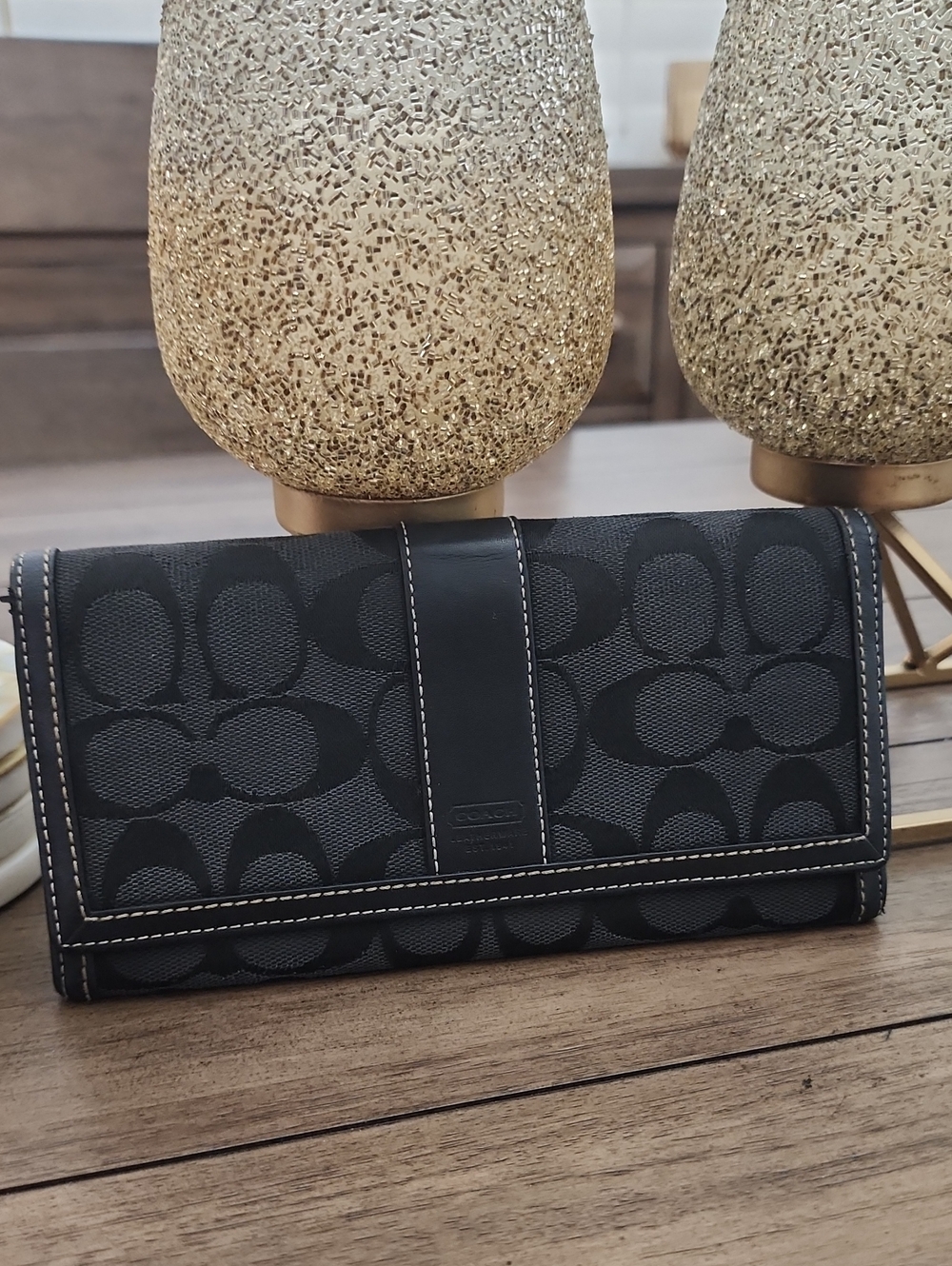 Coach Tri-Fold Signature Wallet in Black